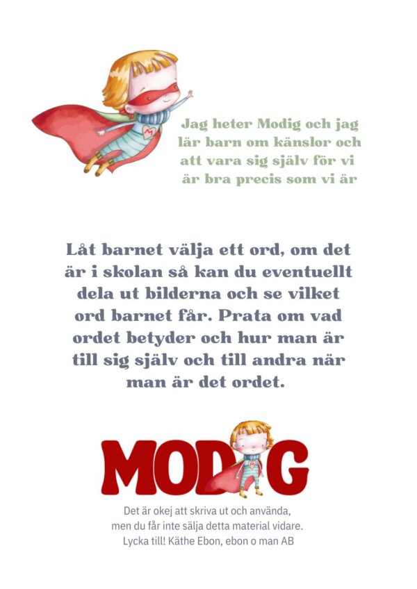 modig - SEL Jag är stärkande ord